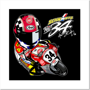 Kevin Schwantz Lucky Strike Suzuki Tribute Posters and Art